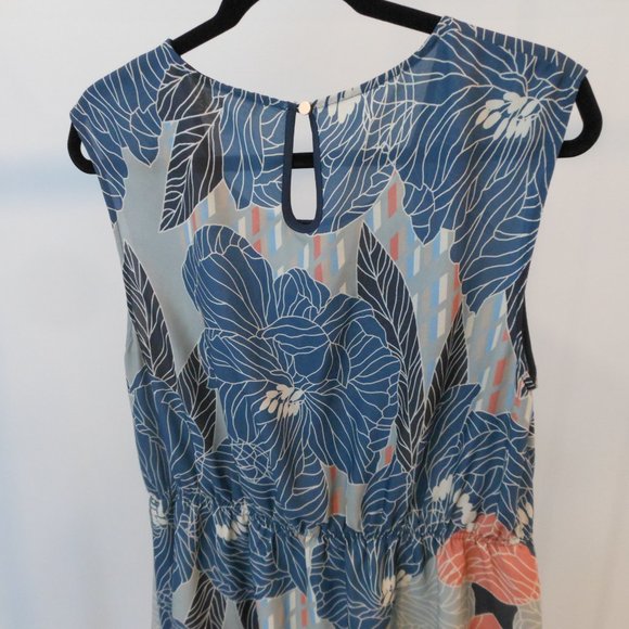 Pink Martini Pink and Blue Floral Dress - Size Large - Picture 5 of 7